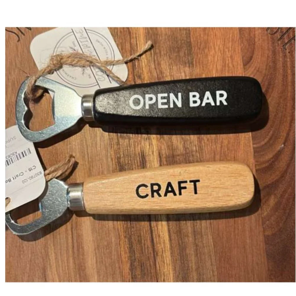 NWT Set of 2 Wooden Bottle Openers | Open Bar & Craft Beer Gadgets